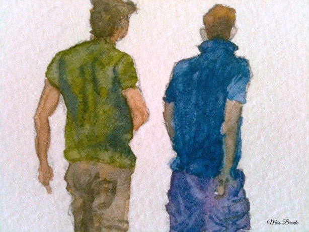 614x461 Art By Bronte Figures In Watercolor