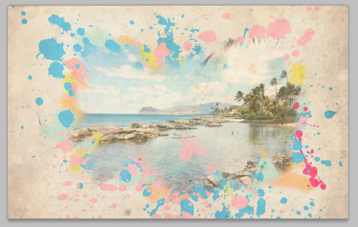 505x320 Grunge Watercolor Effect In Adobe Photoshop Digital Composition Diy