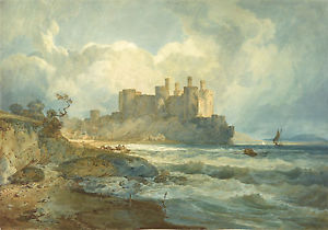 300x210 Jmw Turner Watercolor Reproduction Conway Castle, North Wales