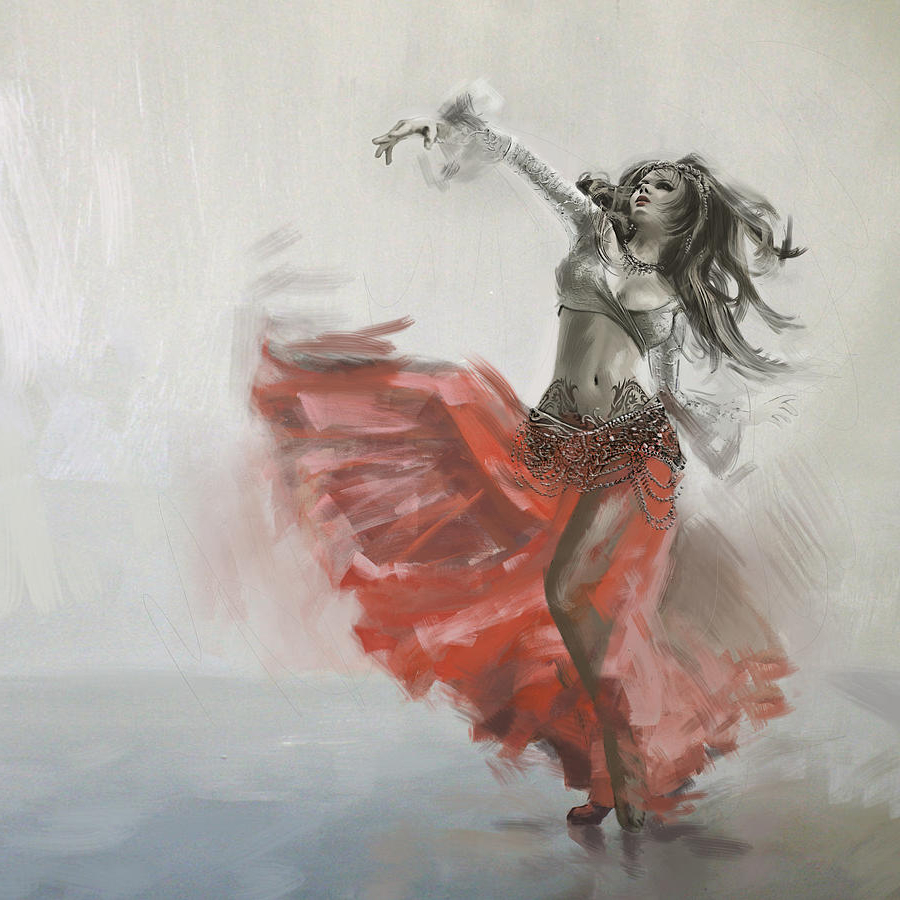 900x900 Watercolor Paintings Of Dancers Belly Dancer Paintings Fine Art
