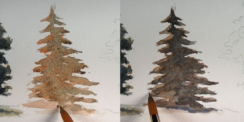 800x400 How To Paint Trees With Watercolor