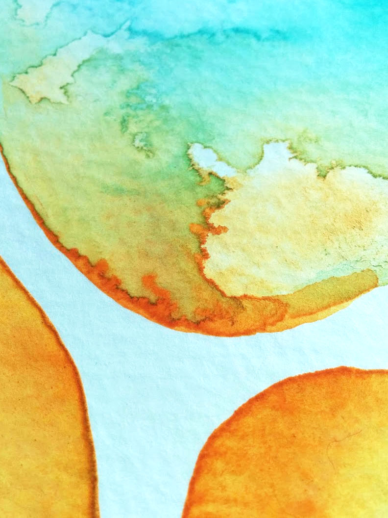 792x1056 Fire Opal Abstract Watercolor E.h. Sherman