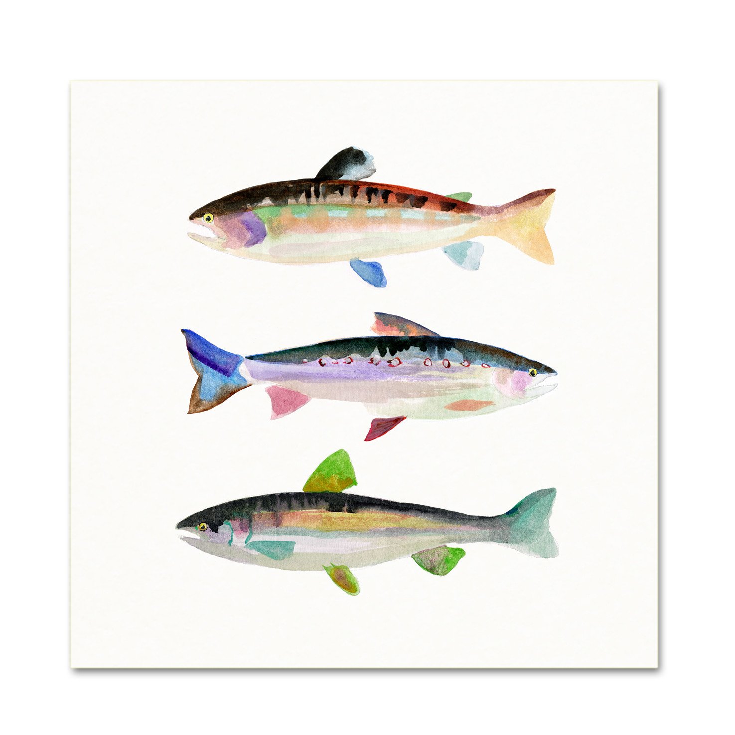 1475x1475 Watercolor Fish Art