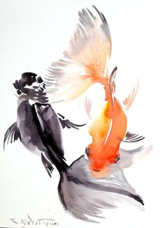 Watercolor Fish Art