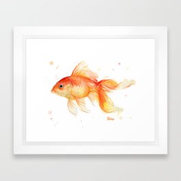 264x264 Watercolor Fish Framed Art Prints Society6
