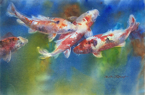 500x329 Painting Koi Fish In Watercolor Robin Poteet