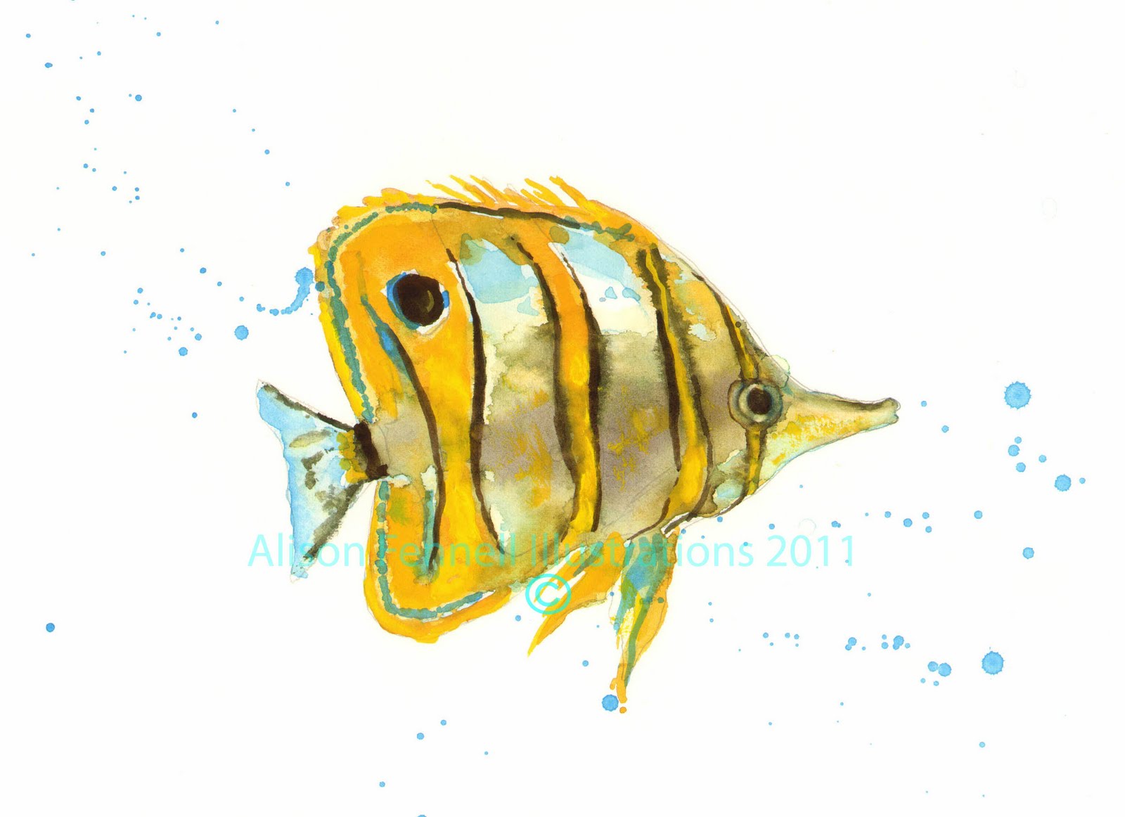 1600x1162 Tropical Fish Art Demo Alison Fennell Art