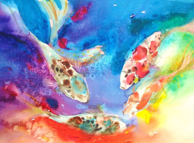 670x492 How To Paint Big Fish In Watercolor 7 Steps (With Pictures)