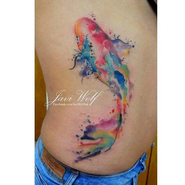 640x640 Colorful Watercolor Fish Tattoo The Fringe