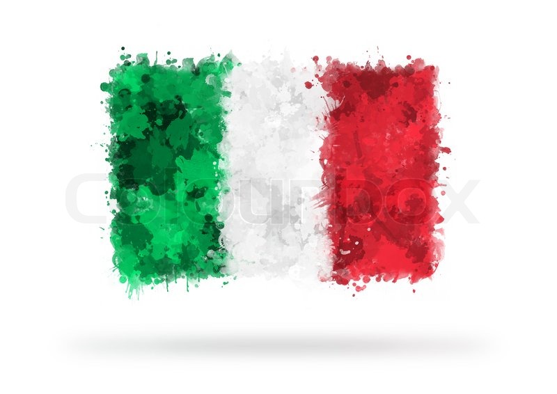 800x566 Flag Of Italy Painted With Watercolors Stock Photo Colourbox