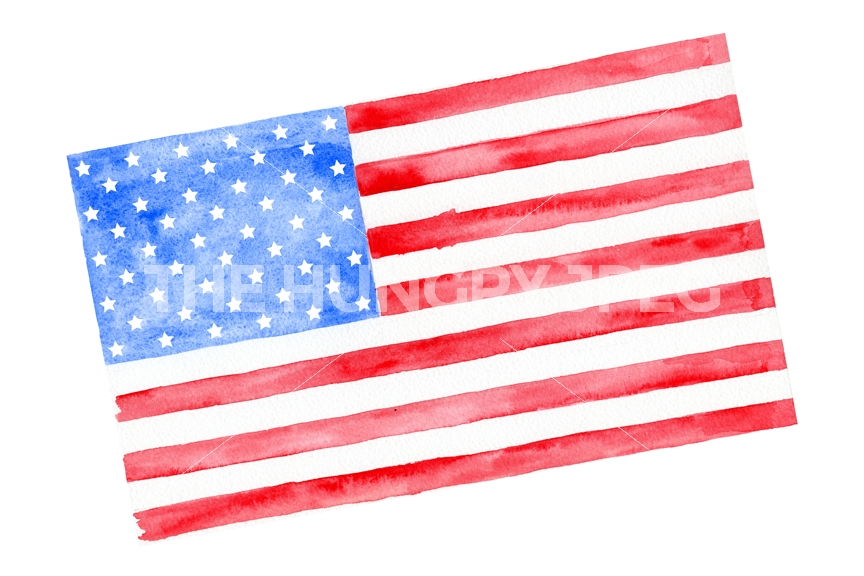 864x576 Watercolor American Flag By Cornercroft