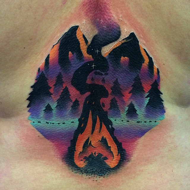 640x640 Camp Fire Tattoo Best Tattoo Ideas Gallery