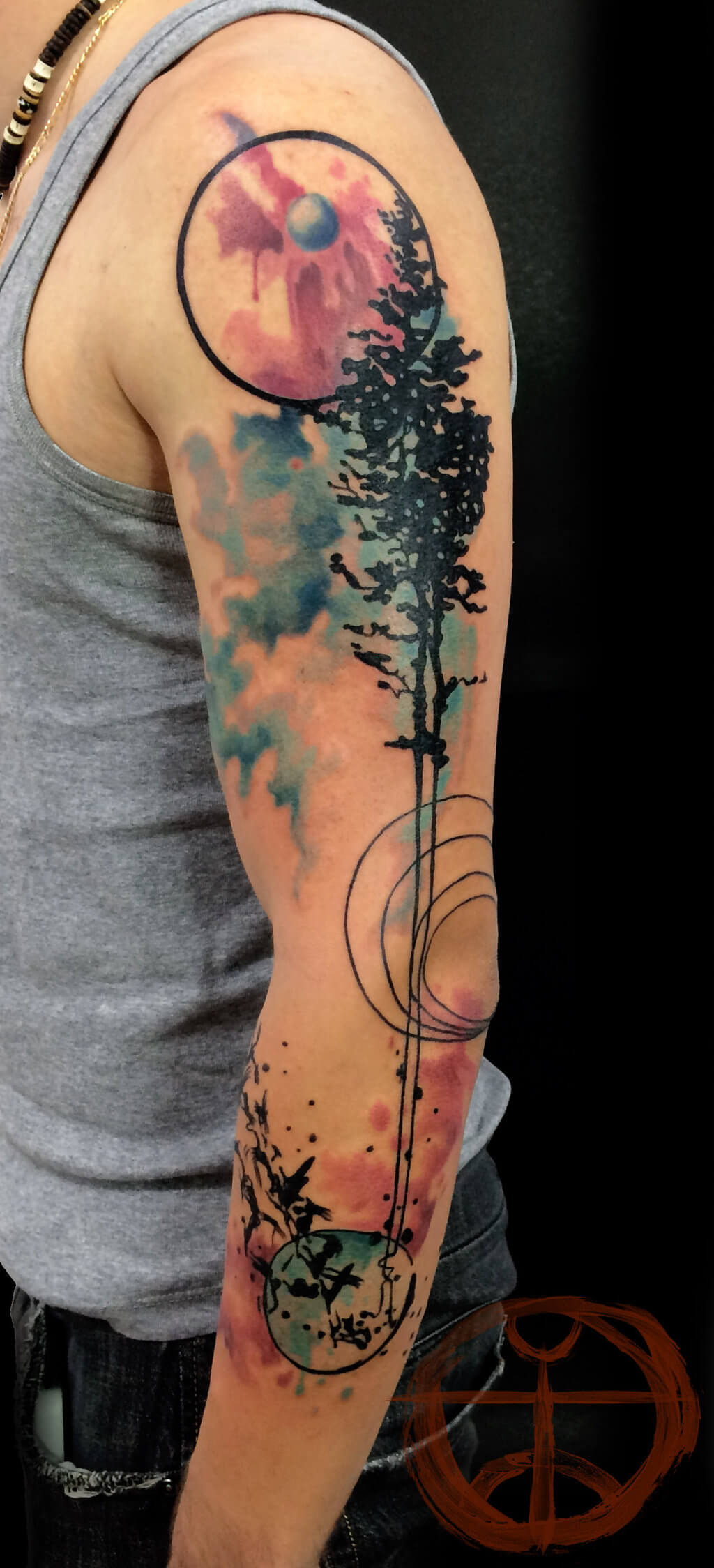 1024x2248 The 112 Best Watercolor Tattoos For Men Improb