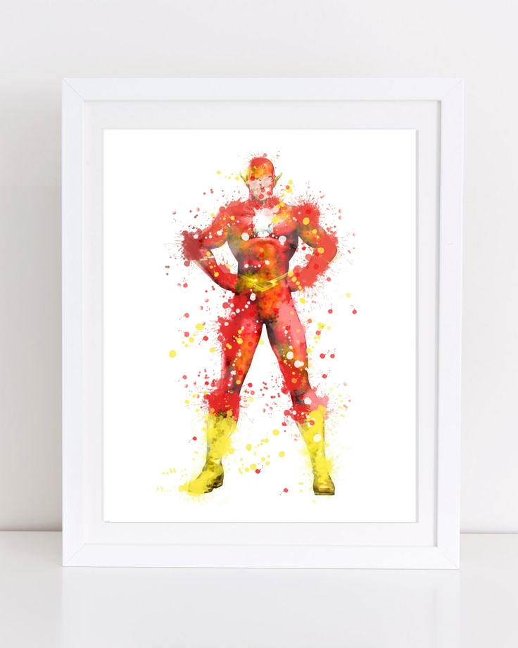 736x920 Flash Watercolor Watercolor Flash Nursery Flash Marvel Etsy