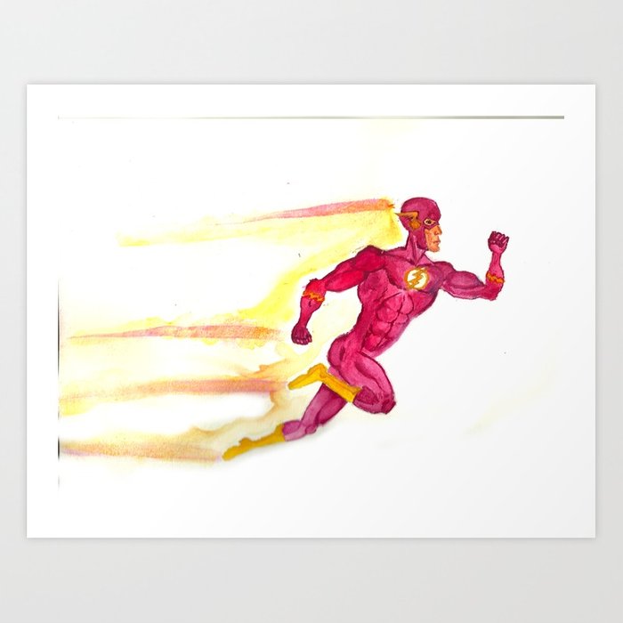 700x700 Flash Watercolor Art Print By Markerpantsstudios Society6