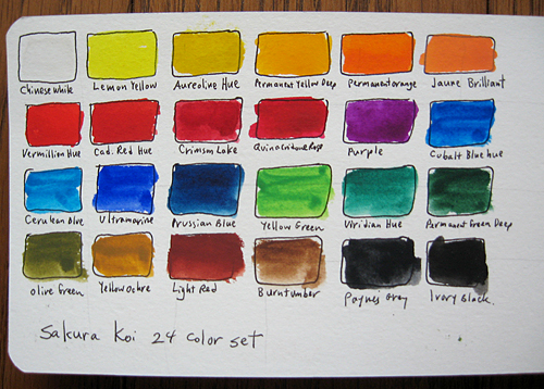 500x358 Sakura Koi Watercolour Field Sketch Set