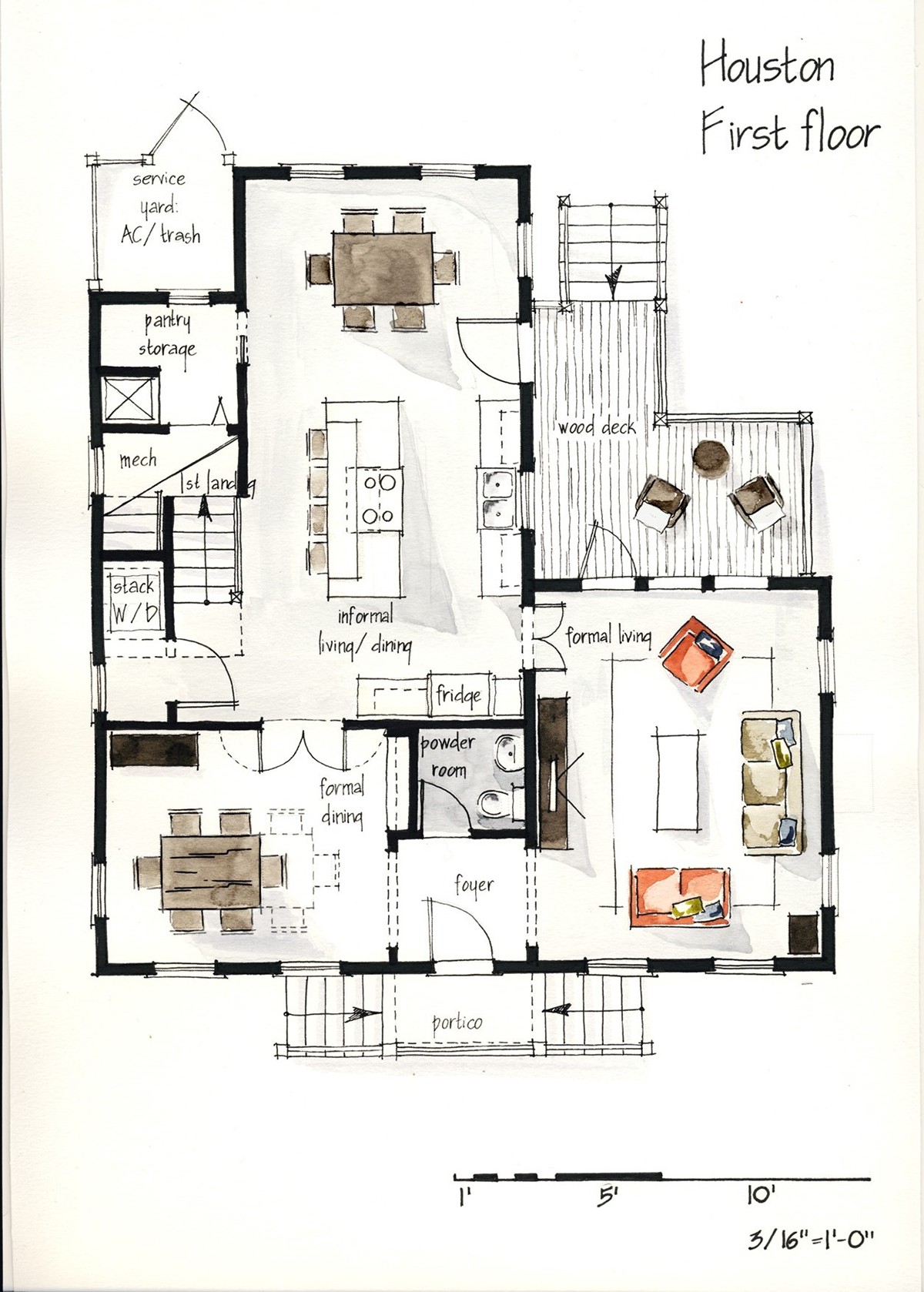 1200x1678 Real Estate Watercolor 2d Floor Plans Part 1 On Behance