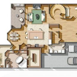 260x260 Floor Plan Renderings Watercolor House Plans More Files