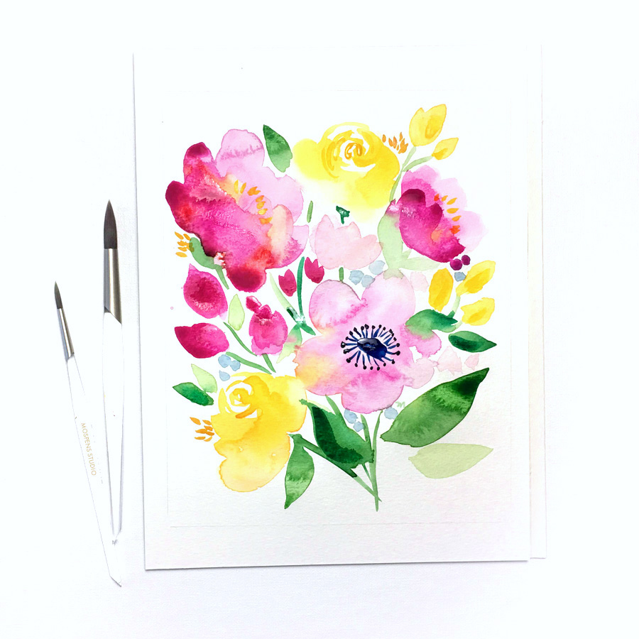900x900 Watercolor Flower Art Prints Custom Watercolor Invitations