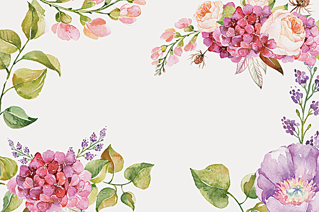 650x433 Posters Floral Watercolor Background, Watercolor, Flowers, Poster