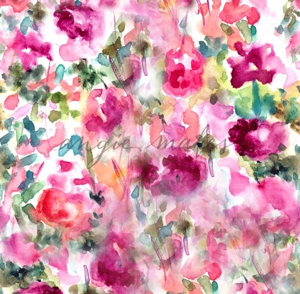 613x600 Hand Painted Abstract Watercolor Floral Background