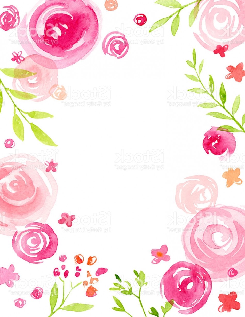 949x1228 Modern Hand Painted Watercolor Floral Frame Gm Shopatcloth