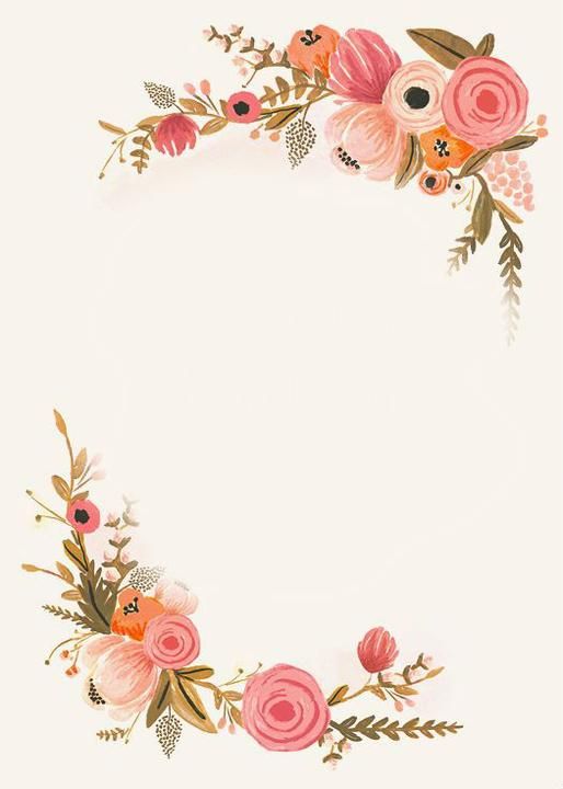 Watercolor Floral Border Paper Printable at GetDrawings | Free download