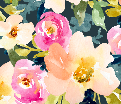 470x403 Portadown Watercolor Floral Fabric By Angiemakes On Spoonflower