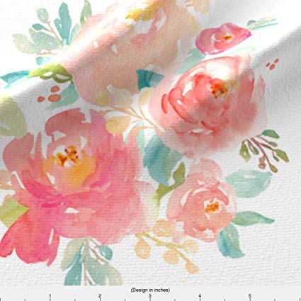 425x425 Spoonflower Floral Fabric Floral Sweet Pastel