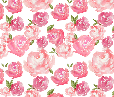 470x403 Watercolor Floral Fabric