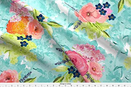 425x283 Spoonflower Floral Fabric Watercolor Floral By
