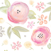 173x173 Watercolor Floral In Pink Wallpaper