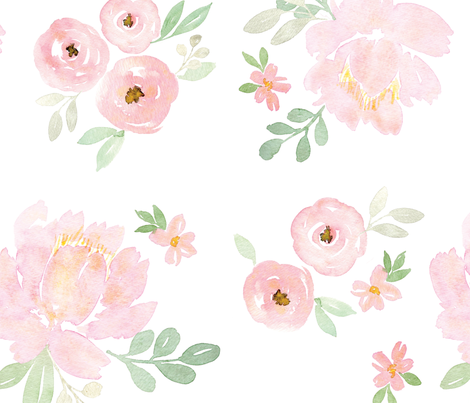 470x403 Watercolor Florals Fabric