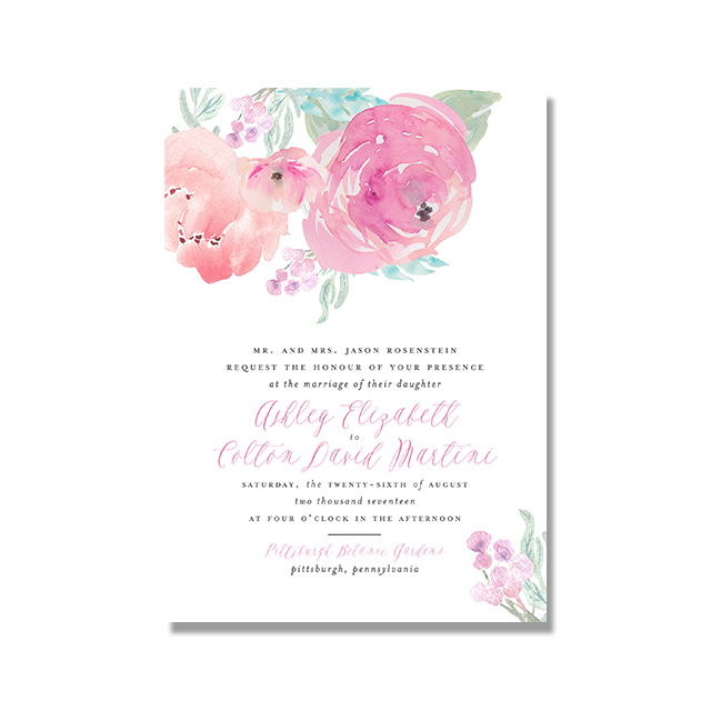 640x640 Soft Watercolor Floral Wedding Invitations Blush Paper Co.