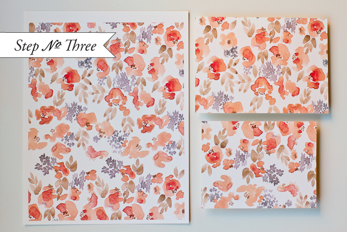 700x467 Diy Watercolor Floral Pattern Wedding Invitations