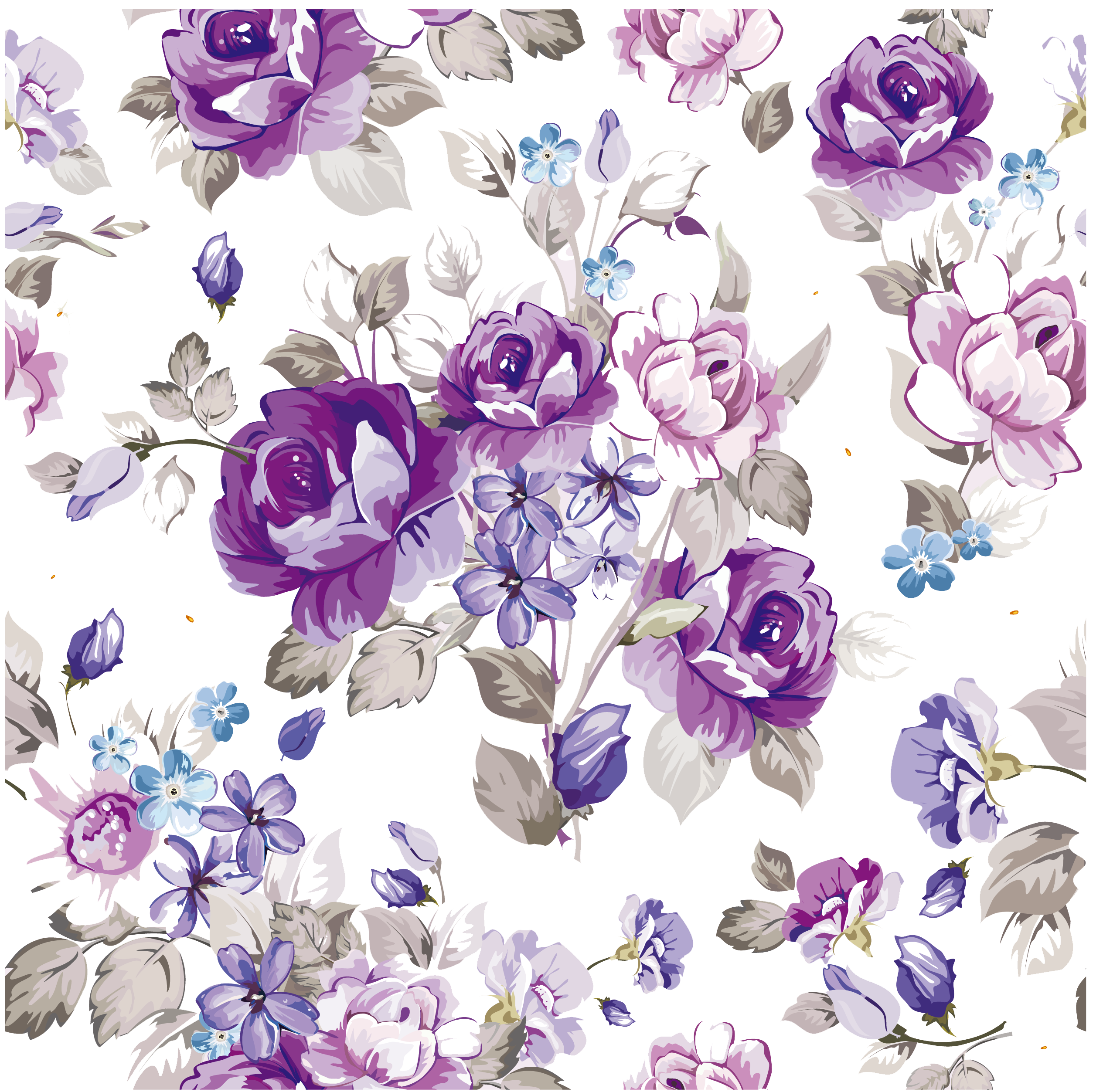 2530x2506 Flower Floral Design Paper Pattern