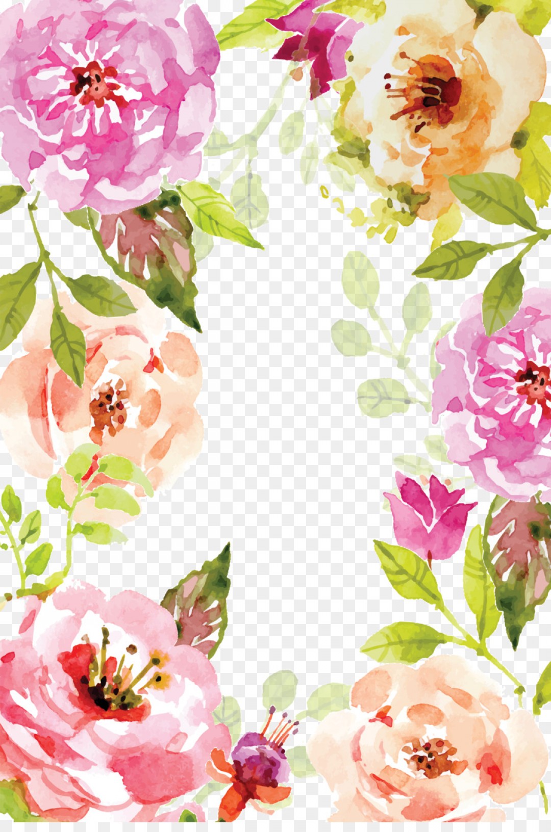 1080x1632 Png Watercolor Painting Book Poster Watercolor Flowers Shopatcloth