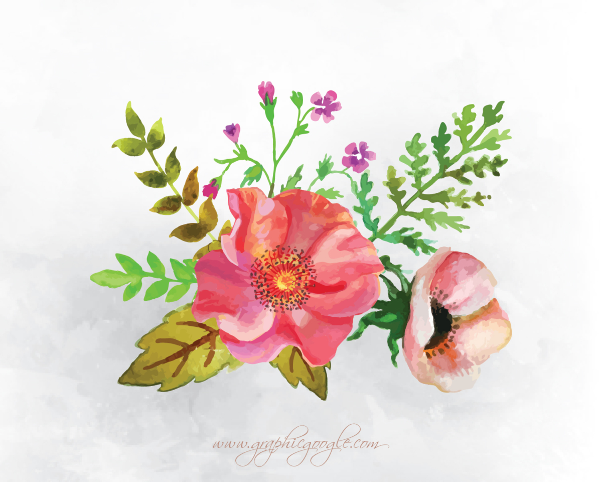 1200x960 A Collection Of Free Watercolor Floral Elements