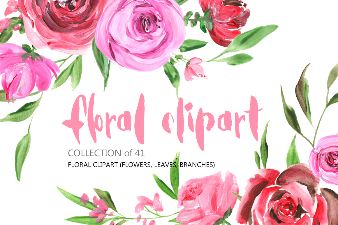 1160x772 Acrylic Watercolor Flowers Png Set