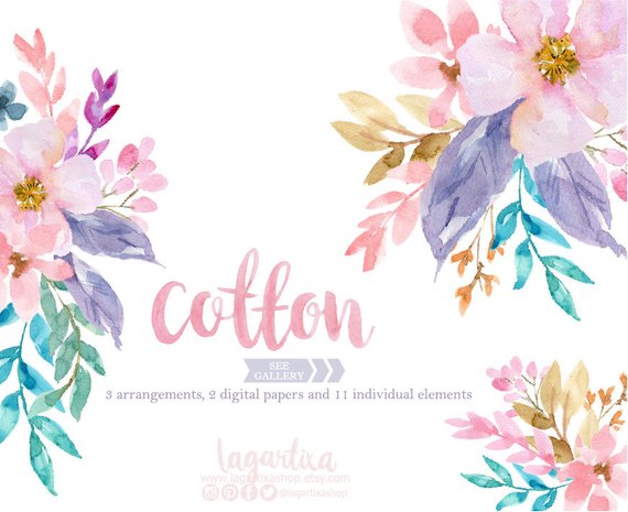 570x465 Floral Clipart Watercolor Flowers Png Wedding Bouquet Etsy