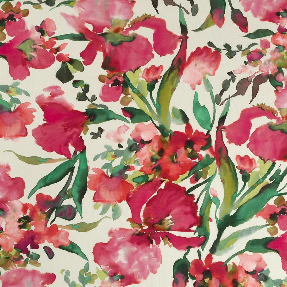 960x960 Gallery Watercolor Floral Print Fabric,
