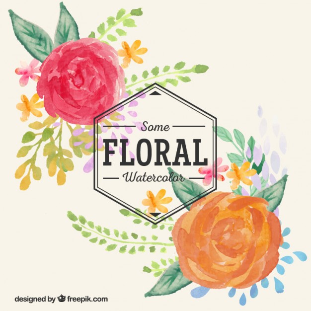 626x626 Hand Painted Watercolor Flowers Vector Free Download