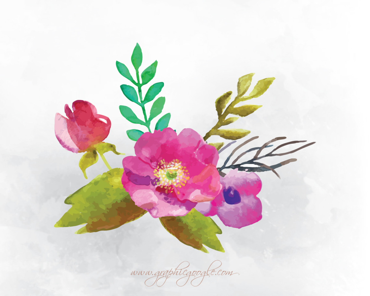 1200x960 A Collection Of Free Watercolor Floral Elements