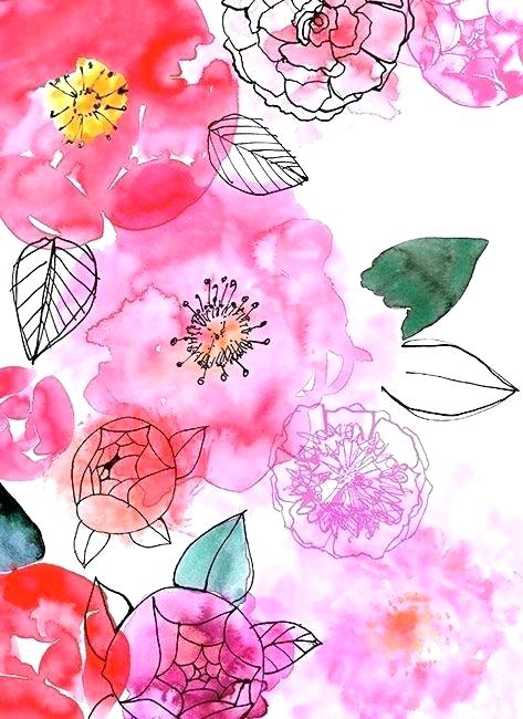 473x650 Watercolor Floral Wallpaper Flower All The Pretty Flowers Pattern