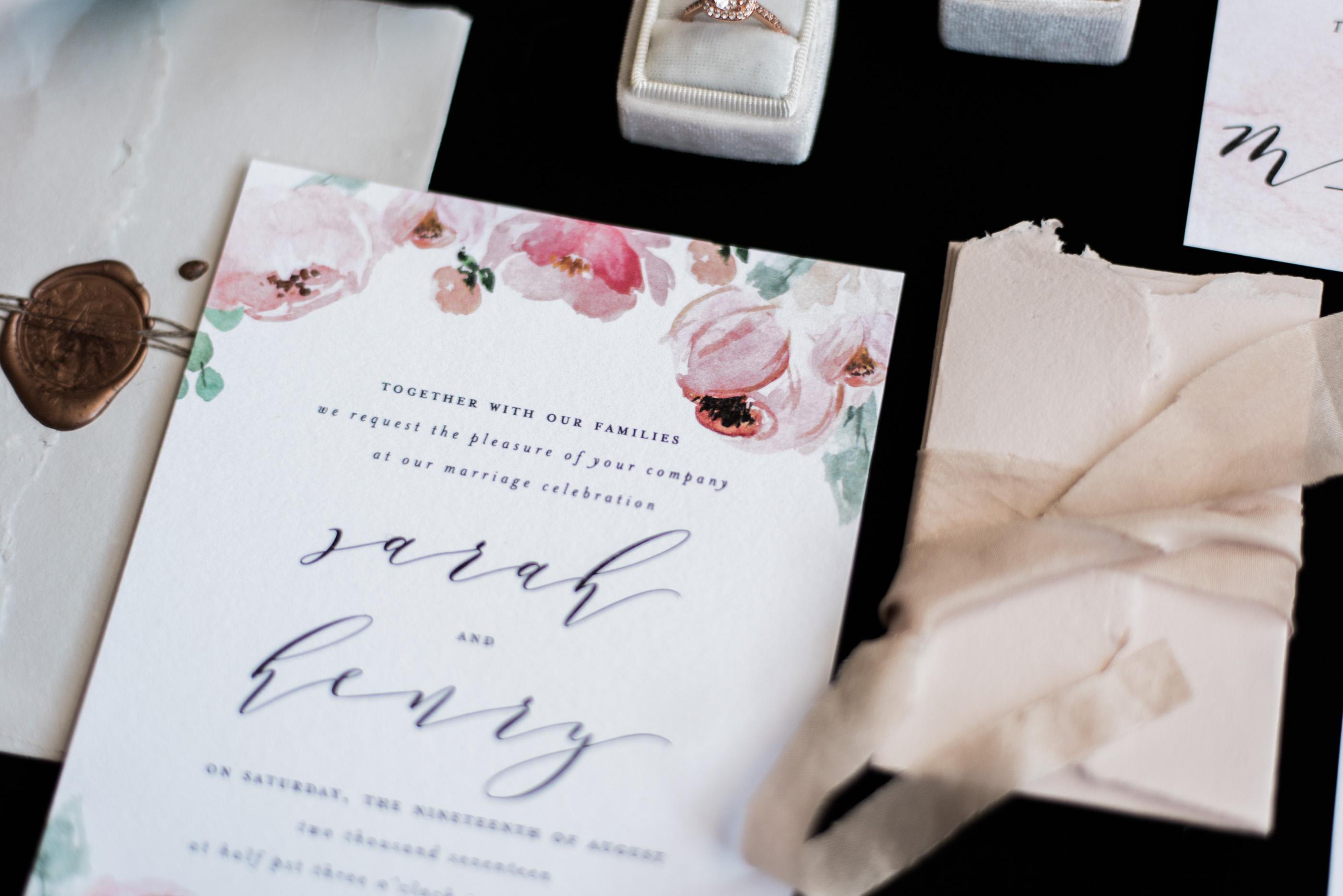 2800x1869 Romantic Watercolor Floral Wedding Invitations