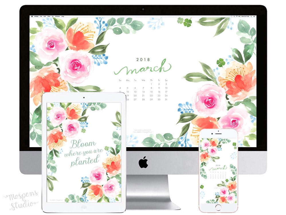 998x751 March Watercolor Wallpaper Downloads Custom Watercolor