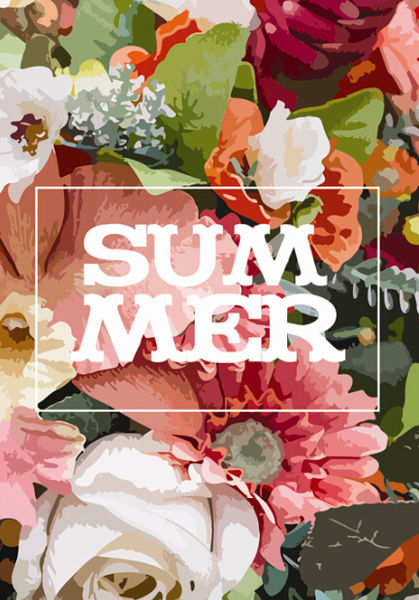 419x600 Summer Watercolor Flower Background Art Vector Free Vector In