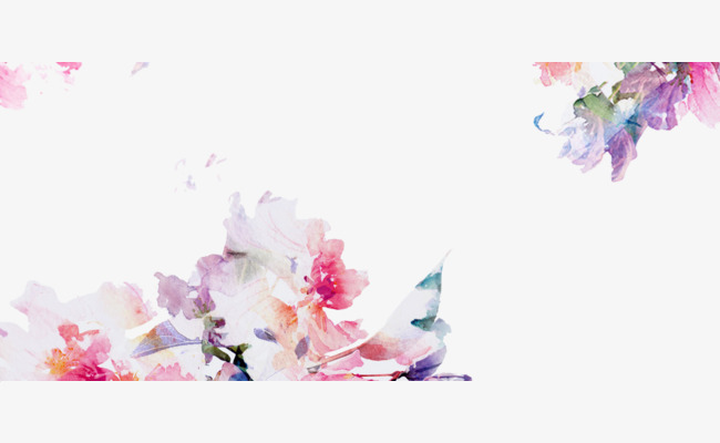650x400 Watercolor Flowers Background, Watercolor Clipart, Watercolor