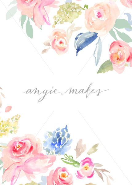 429x600 Cute Watercolor Flower Invitation Background. Watercolour Flower