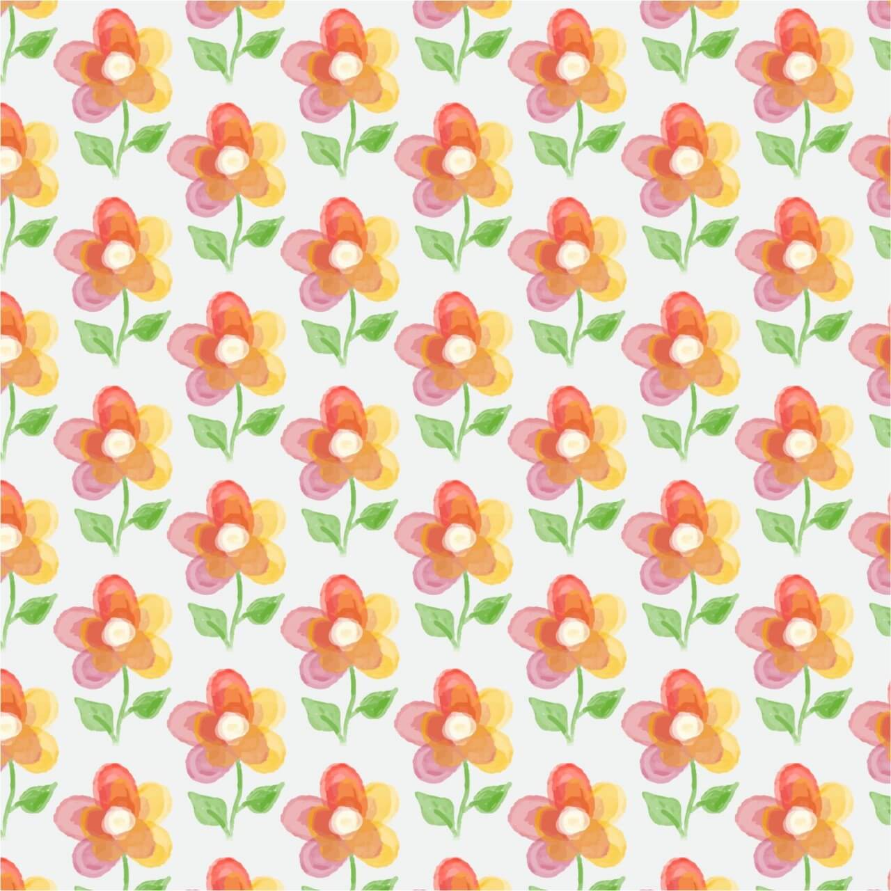 1280x1280 Free Vector Floral Background With Watercolor Flower